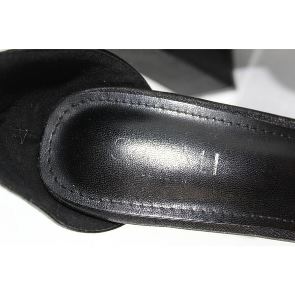 Simmi London Adley Heel in Black Satin Chunky Platform US 8 - Picture 6 of 12